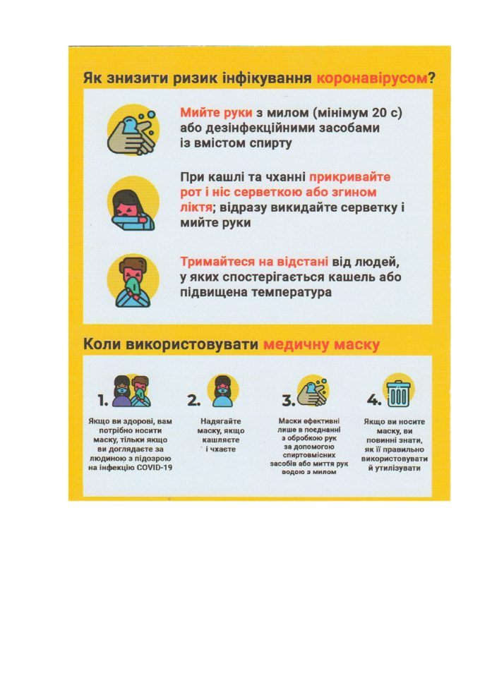 Як знизити інфікування коронавірусом?